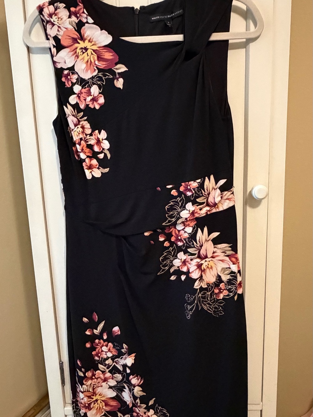 White House Black Market Floral Sheath Dress Size 6